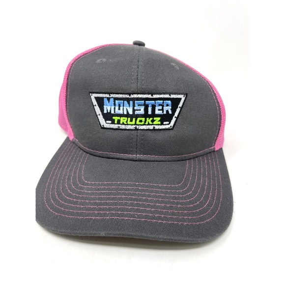 Monster Truckz Hat SnapBack Trucker Cap Pink/Black - Picture 1 of 6
